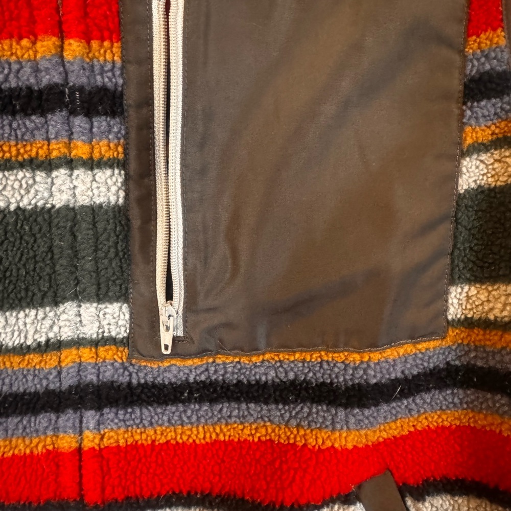 Pendleton Jacket & Vest Set National Park Glacier Stripe Sherpa Mens S/M fullZip - Picture 11 of 14